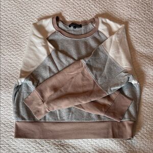Ocean Drive Gray and Cream Sweatshirt